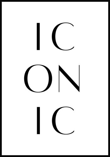 Affiche Typographie Iconique - 21 x 30 cm - Noir 1