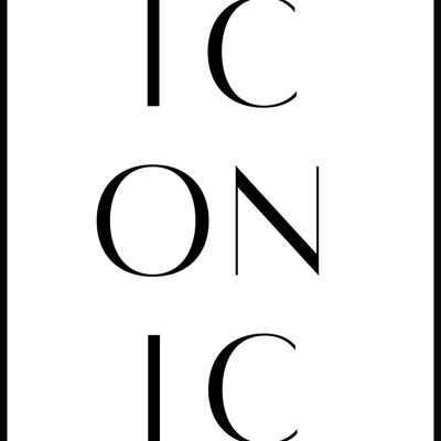 Iconic Typography Poster - 30 x 40 cm - Black