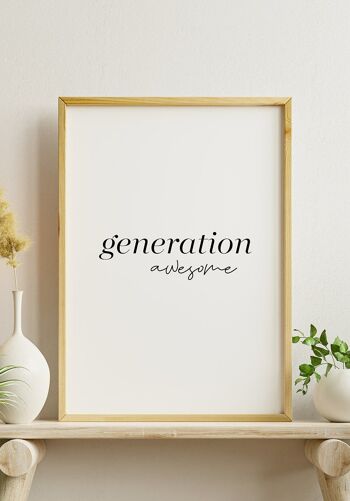 Affiche Generation Awesome - 50x70cm 5