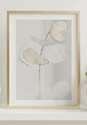 Affiche Feuilles Blanches et Or - 21 x 30 cm 6