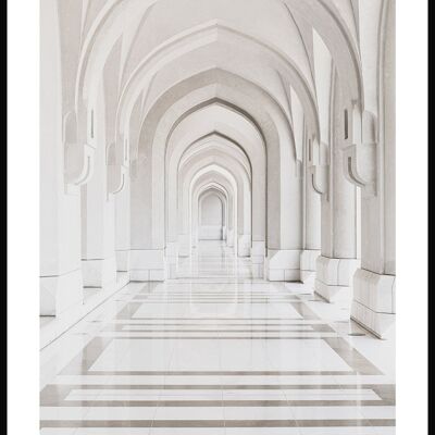 White Marble Palace Poster - 21 x 30 cm