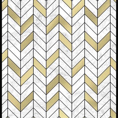 White and Gold Marble Texture Poster - 30 x 40 cm