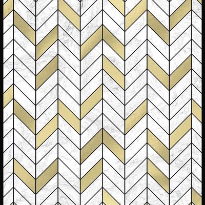 White and Gold Marble Texture Poster - 40 x 50 cm