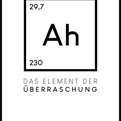 Ah das Element der Überraschung Poster - 40 x 50 cm