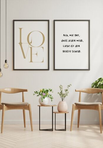 L'amour c'est la merde la plus chaude Affiche - 70 x 100 cm 3