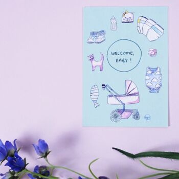 Carte postale bébé 2