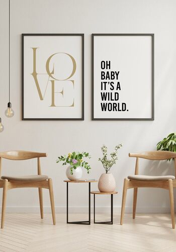 Affiche Love Typography - 70 x 100 cm - Noir 4