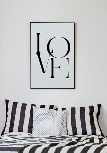 Affiche Love Typography - 70 x 100 cm - Noir 6
