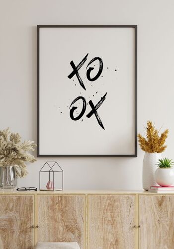 Affiche Xo Câlins et Bisous - 70x100cm 2