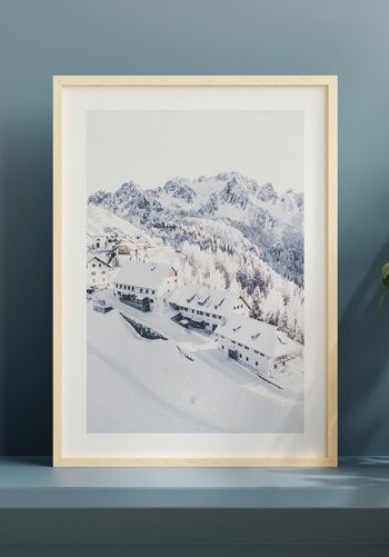 Village d'hiver à la montagne Affiche - 40 x 50 cm 4