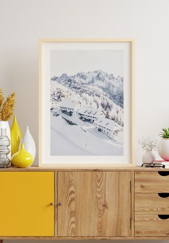 Village d'hiver à la montagne Affiche - 40 x 50 cm 6