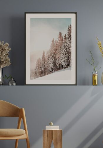 Affiche Arbres enneigés en hiver - 21 x 30 cm 2
