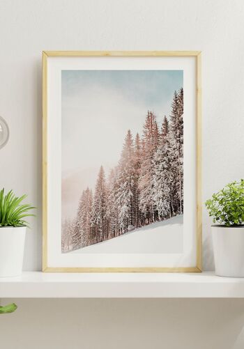 Affiche Arbres enneigés en hiver - 21 x 30 cm 3