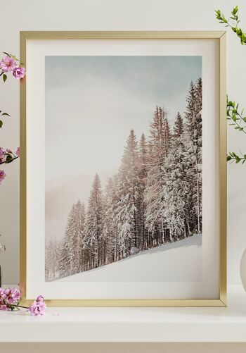 Affiche Arbres enneigés en hiver - 40 x 50 cm 4