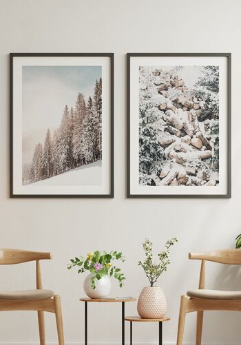 Affiche Arbres enneigés en hiver - 50 x 70 cm 5