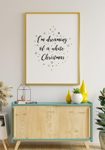 Je rêve d'un Noël blanc Poster - 21 x 30 cm 4