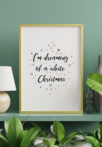 Je rêve d'un Noël blanc Poster - 21 x 30 cm 5