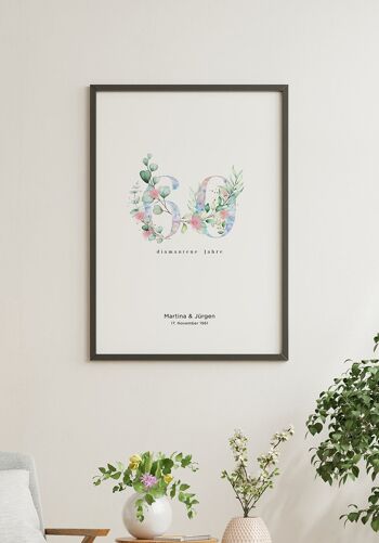 Noces de Diamant - Affiche Personnalisable - 21 x 30 cm 3