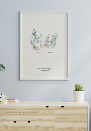 Noces de Diamant - Affiche Personnalisable - 21 x 30 cm 4