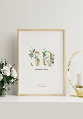 Noces d'Or - Affiche Personnalisable - 70 x 100 cm 2