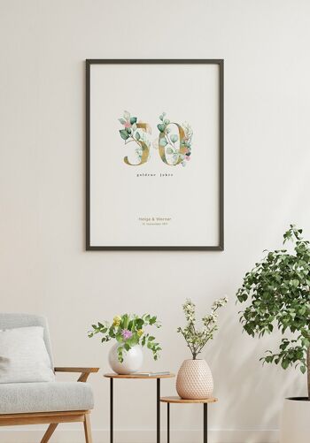 Noces d'Or - Affiche Personnalisable - 70 x 100 cm 3