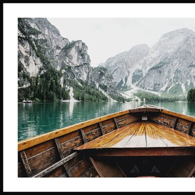 Fotografie Poster Boot im Bergsee - 70 x 50 cm