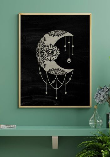 Affiche moderne illustration lune - 40 x 50 cm 4