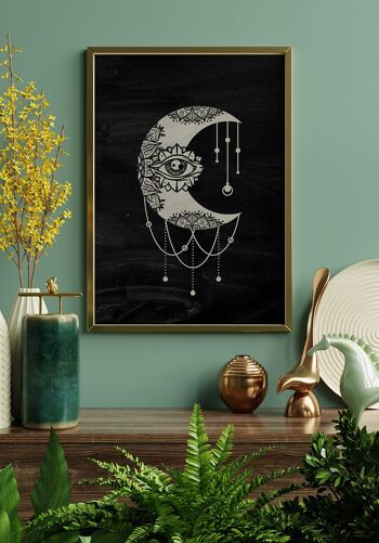 Affiche moderne illustration lune - 40 x 50 cm 5