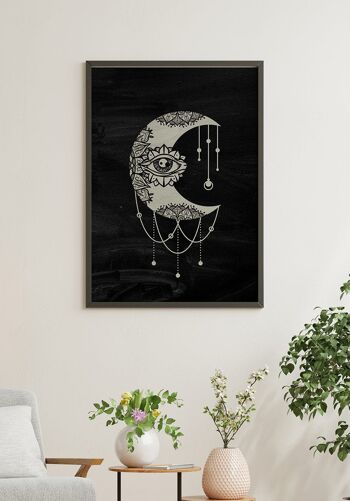 Affiche moderne illustration lune - 40 x 50 cm 6