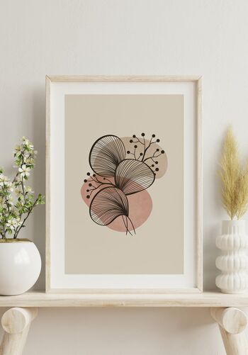 Affiche Illustration Fleur Ligne - 40 x 30 cm 3