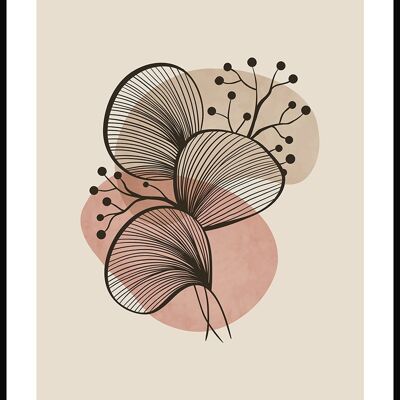 Línea de flores Póster Ilustración - 100 x 70 cm