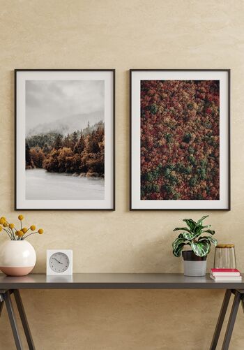 Forêt d'automne vue d'en haut Poster - 70 x 50 cm 6