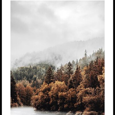 Wald am Fluss Poster - 30 x 21 cm