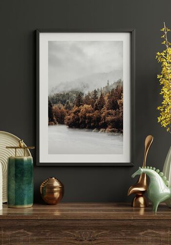 Affiche Forêt au bord de la rivière - 40 x 30 cm 2