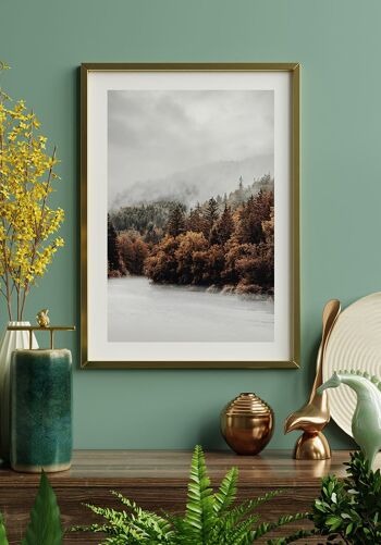 Affiche Forêt au bord de la rivière - 40 x 30 cm 3