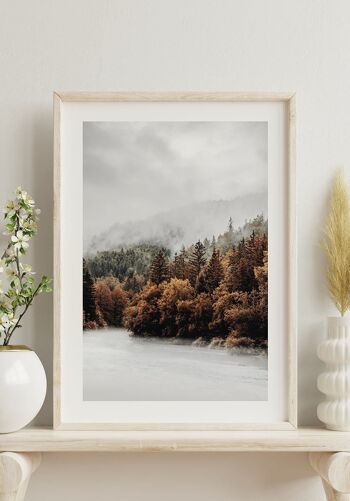 Affiche Forêt au bord de la rivière - 40 x 30 cm 4