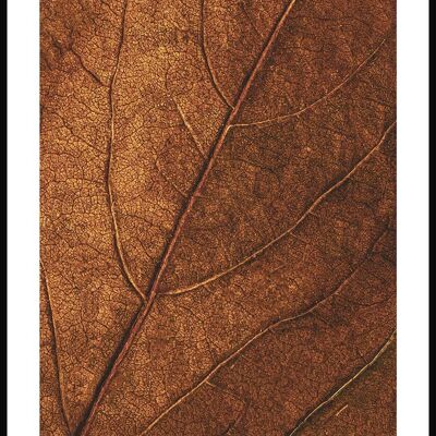 Golden Autumn Leaf Poster - 30 x 21 cm