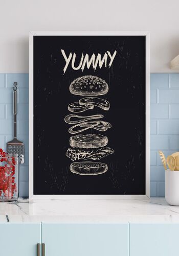 Burger Anatomy - Affiche illustrée - 70 x 100 cm 3