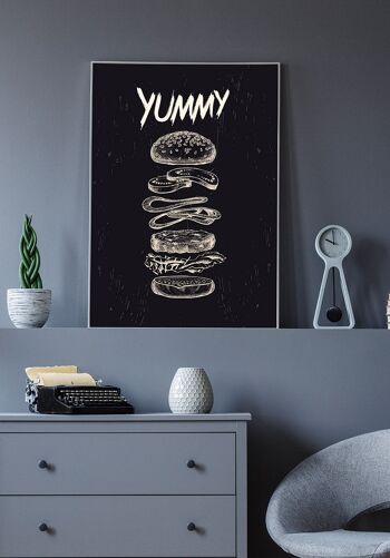 Burger Anatomy - Affiche illustrée - 70 x 100 cm 4