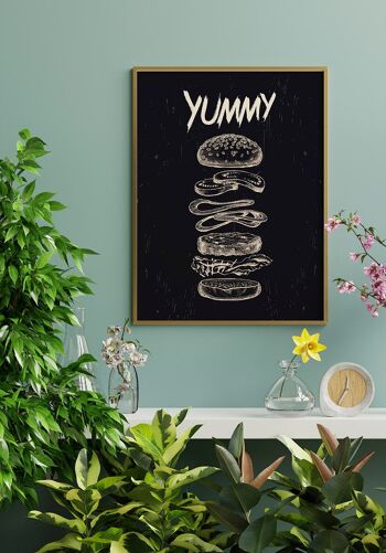 Burger Anatomy - Affiche illustrée - 70 x 100 cm 6