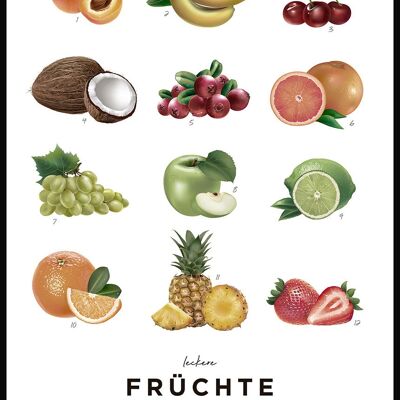 Affiche Fruits savoureux - 21 x 30 cm