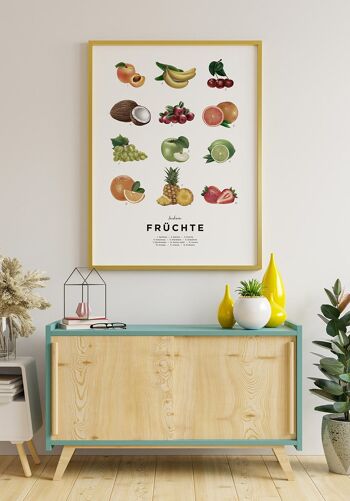Affiche Fruits savoureux - 30 x 40 cm 3
