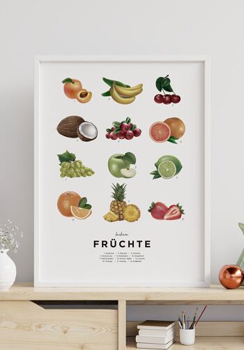 Affiche Fruits savoureux - 30 x 40 cm 5