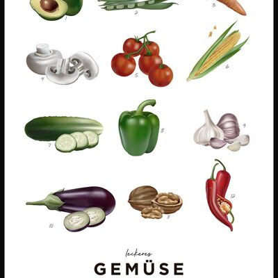 Leckere Gemüsesorten Poster - 30 x 40 cm