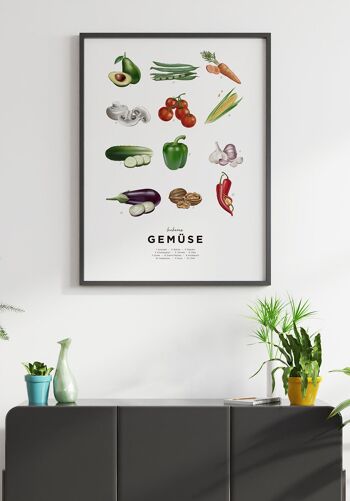 Affiche Légumes Savoureux - 30 x 40 cm 2