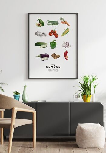 Affiche Légumes Savoureux - 30 x 40 cm 3