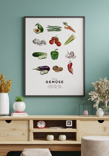 Affiche Légumes Savoureux - 30 x 40 cm 4