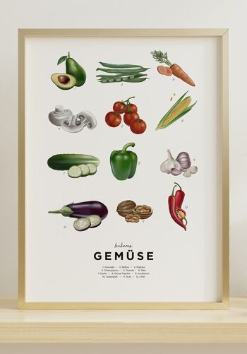 Affiche Légumes Savoureux - 30 x 40 cm 5