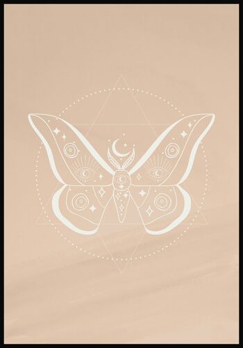 Affiche moderne illustration papillon - 30 x 40 cm 1