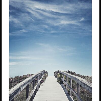 Photography Poster 'Wooden walkway to happiness' - 30 x 21 cm